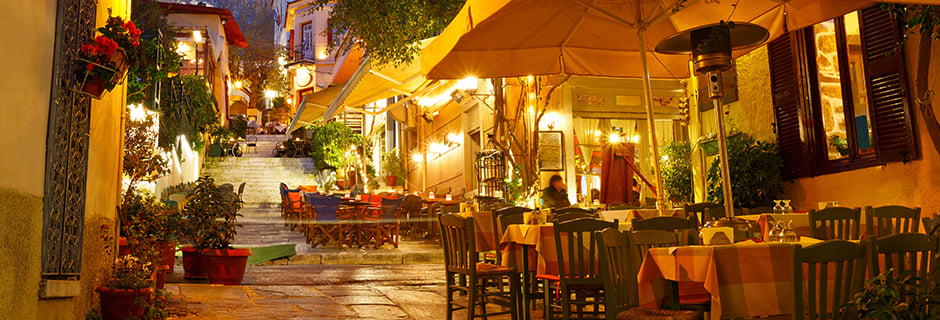 Restaurang i Plaka, Aten